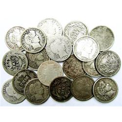 Lot of 20 Barber Dimes