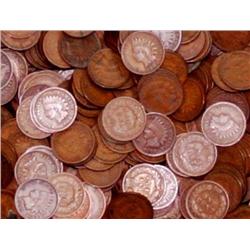 Lot of 50 Indian Head Pennies-cleaned