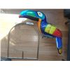 Image 1 : Hand-Painted Paper Mache Toucan with Perch