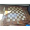 Image 6 : Board Games and Carved Wooden Chess Set with Decorative Board