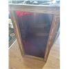 Image 1 : Wood-Framed Glass Window Panel With Red Tint