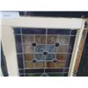 Image 2 : Rectangular Stained Glass Window Panel in Wooden Frame