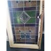 Image 3 : Rectangular Stained Glass Window Panel in Wooden Frame