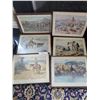 Image 1 : Six Western Cowboy Prints by Harold Bryant, Framed