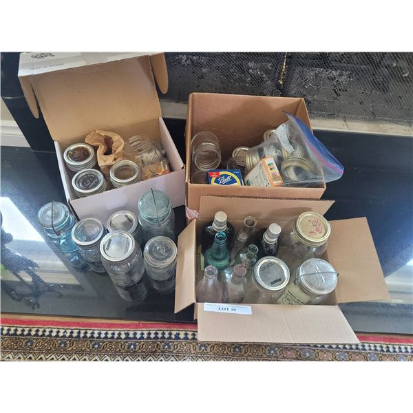 Vintage Glass Bottles and Jars, 1920s and Onward
