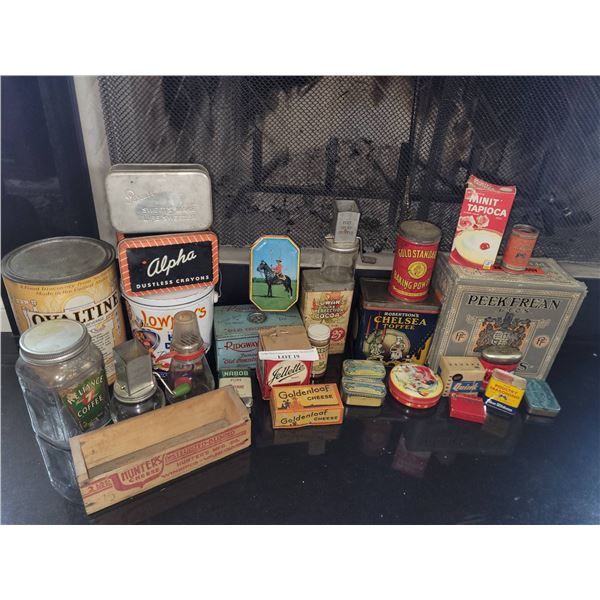 Vintage Tin Containers and Accessories
