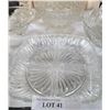 Image 2 : Cut Glass Tableware Set with Ruby Red Glasses and Bowls