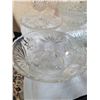 Image 3 : Cut Glass Tableware Set with Ruby Red Glasses and Bowls