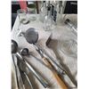 Image 6 : Kitchen Utensils and Decor Including Tools, Glass Bottles, and Strainers