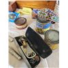 Image 3 : Home Decor and Collectibles Lot with Razors, Envelopes, and Jewelry
