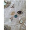 Image 8 : Decorative Accessories Including Mesh Purses, Glass Bowl, Clock, Jewelry, and Vintage Locks
