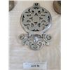 Image 4 : Oil Lamps with Glass Chimneys and Decorative Metal Mount
