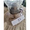 Image 5 : Three Glass Oil Lamps with Chimneys