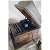 Image 1 : Edison Blue Amberol Record Player with Boxed Lot of Amberol Records