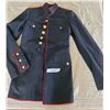 Image 1 : Vintage Military-Style Coat, Dark Blue, Size Small
