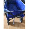 Image 3 : Blue Uline Collapsible Wagon with Folding Design and Telescoping Handle