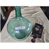 Image 1 : Large Green Glass Jug with Special Blue Fury Torch