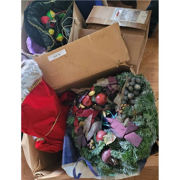 Christmas Mystery Lot Featuring Decor, Figurines, and Accessories