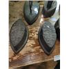 Image 2 : 7 Vintage Cast Iron Clothes Irons with Assorted Handles