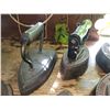 Image 4 : 7 Vintage Cast Iron Clothes Irons with Assorted Handles