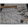 Image 1 : Vintage Fishing Rods With Reels, Wooden Case, and Accessories