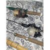 Image 3 : Vintage Fishing Rods With Reels, Wooden Case, and Accessories