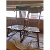 Image 1 : 2 Vintage Wooden Rocking Chairs with Spindle Backs
