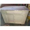 Image 1 : Antique Early 1900s Rolling Storage Cabinet with Single Drawer and Dual Doors