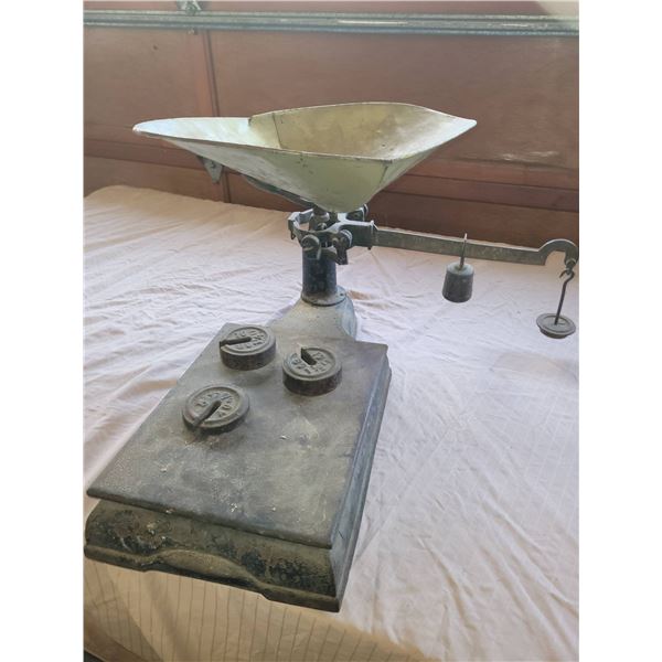Teco Cast Iron Balance Scale with Weights and Metal Scoop