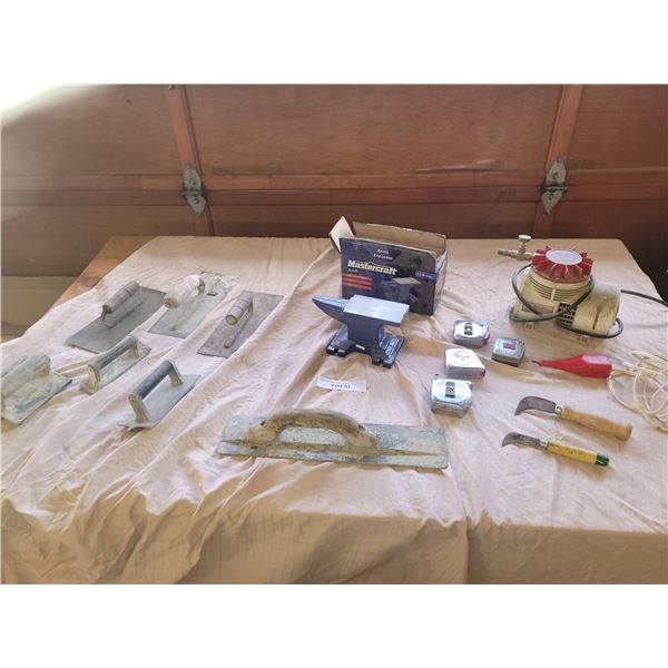 Mastercraft 11 lb Anvil with Assorted Hand Tools and Equipment