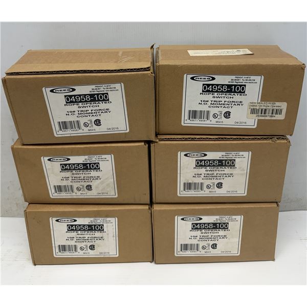 Lot of (6) Rees #04956-100 Rope Operated Switches