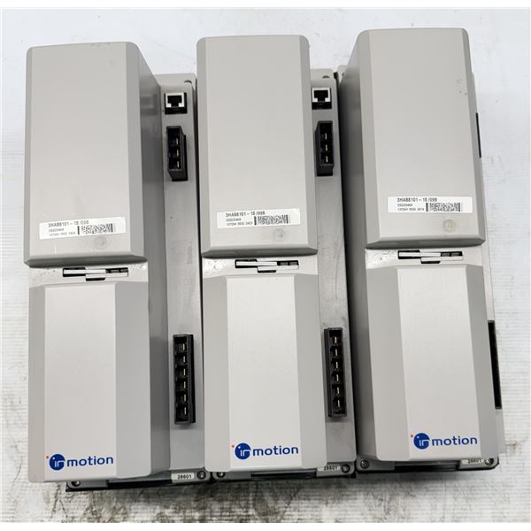 (3) ABB Robotics #3HAB8101-18/09B / DSQC546A Inmotion Industrial Robot Servo Drives