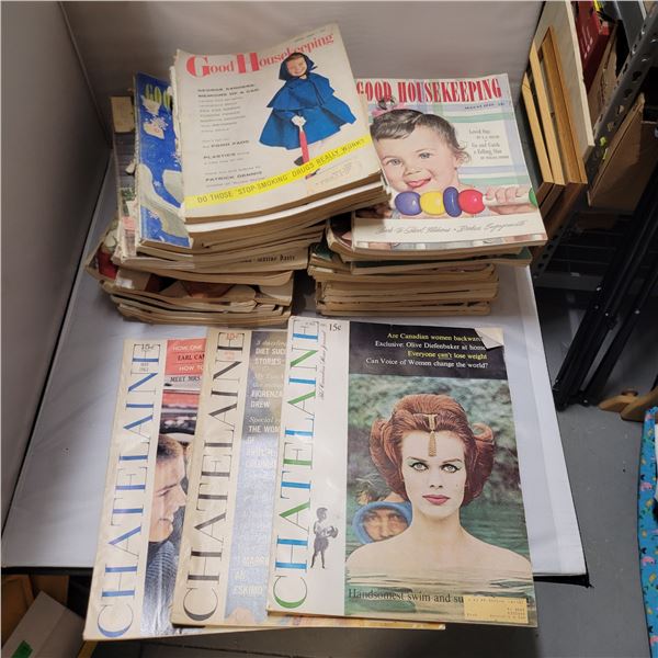 Large Tote with Vintage Good Housekeeping Magazines