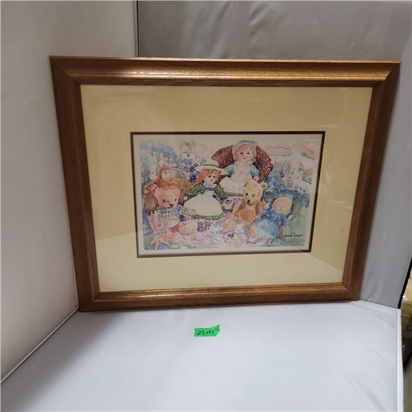 Signed Teddy Bears Picnic Print or Litho by Jennifer Lawson