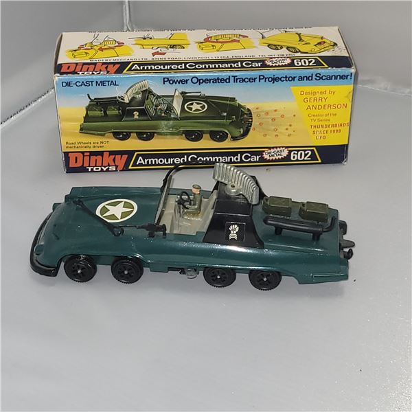 Dinky Toys Armoured Command Car 602 Die Cast with Box