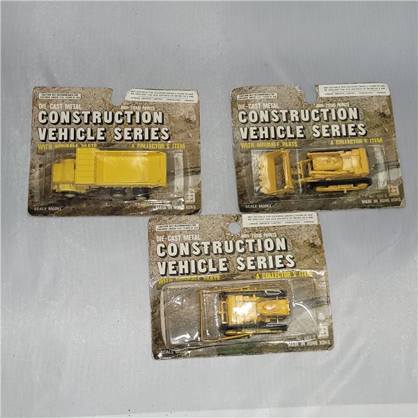 Set of 3 Vintage Die Cast Metal NOS Toys