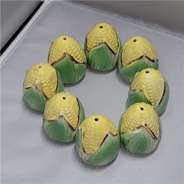 Set of 8 Personal Corn On The Cob Salt Shakers