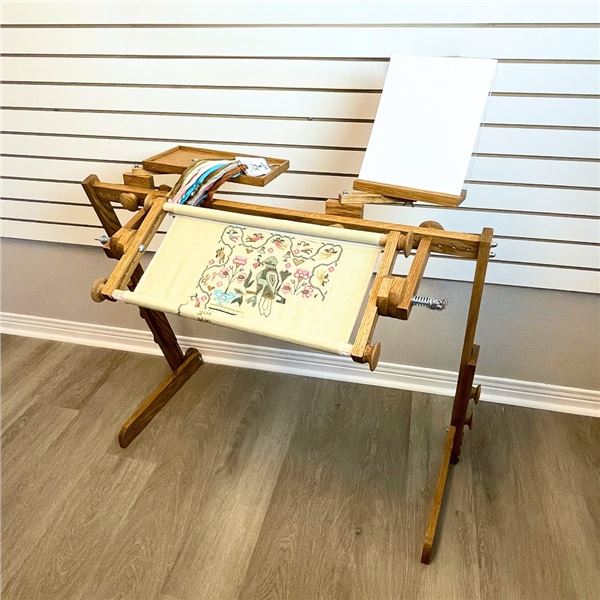 Tabletop Cross-Stitch Wooden Lap Stand Frame