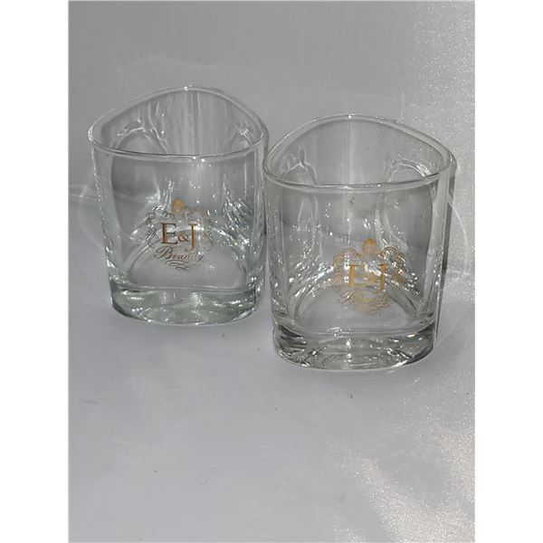 Pair of E & J Brandy Collectible Glasses