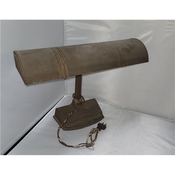 Large Antique Art Deco Bankers Lamp