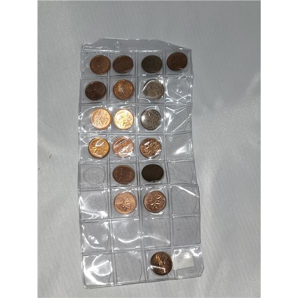 Sheet of Pennies - Various Dates