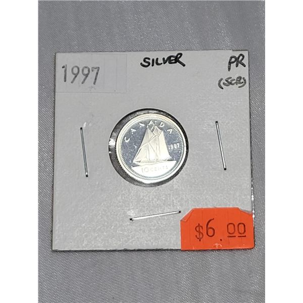 1997 Silver Canada Dime