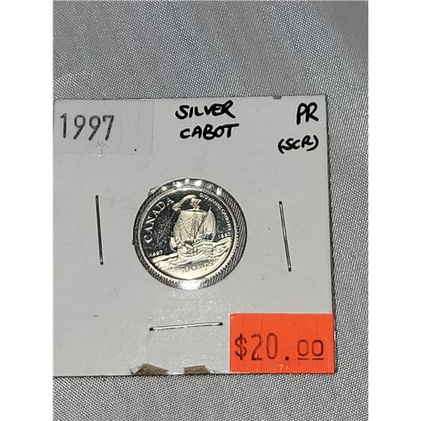 1997 Silver Cabot Canada Dime