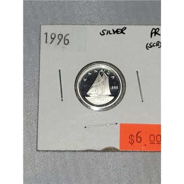 1996 Silver Canada Dime