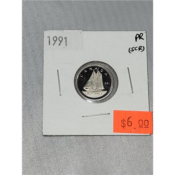 1991 Canada Proof Dime