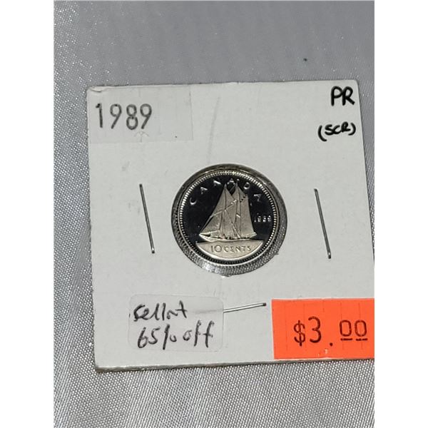 1889 Canada Proof Dime