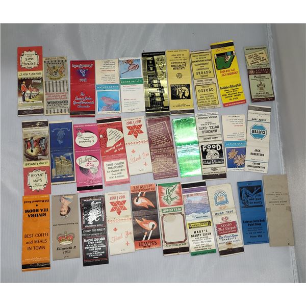 Lot of 30 Old Matchbooks