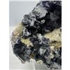Image 6 : 5 X 7 1/2 INCH RARE PURPLE AND GREEN FLUORITE SPECIMEN ON STAND