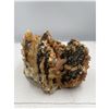 Image 5 : 6 X 4.5  INCH DOG TOOTH RED CALCITE SPECIMEN WITH PYRITE ON STAND