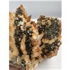 Image 9 : 6 X 4.5  INCH DOG TOOTH RED CALCITE SPECIMEN WITH PYRITE ON STAND
